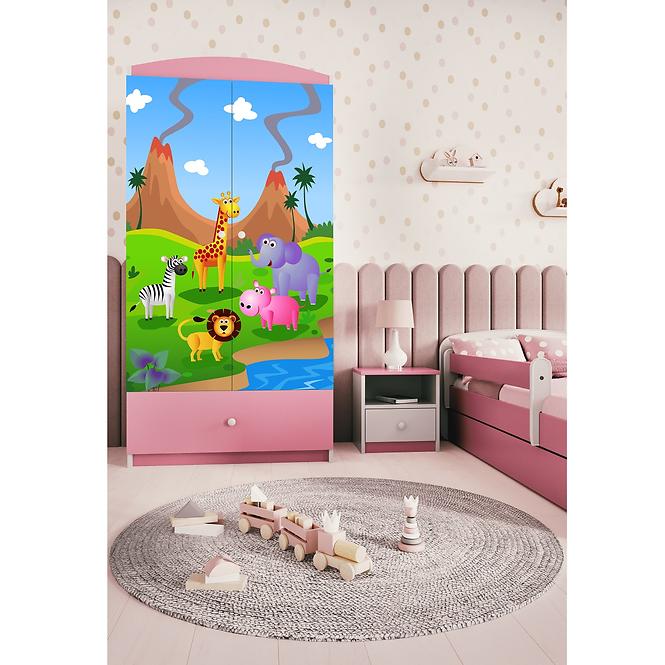 Schrank Babydreams rosa - Safari