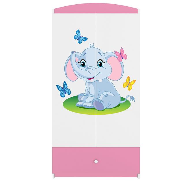 Schrank Babydreams rosa - Elefant