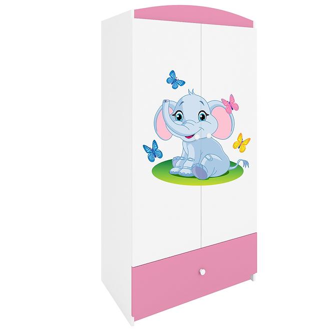 Schrank Babydreams rosa - Elefant