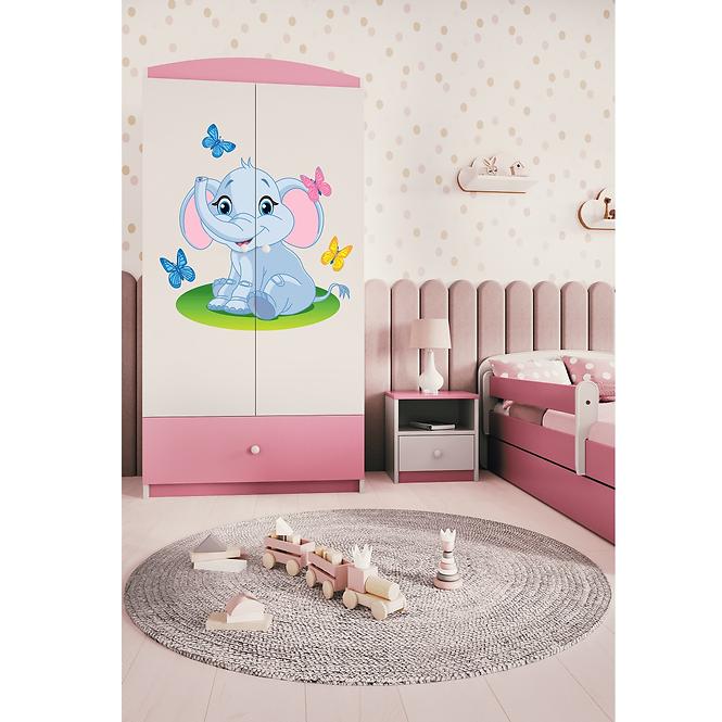 Schrank Babydreams rosa - Elefant