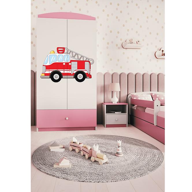 Schrank Babydreams rosa - Feuerwehrauto