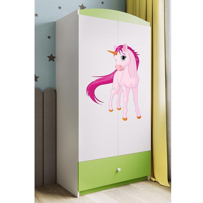 Schrank Babydreams grün - Einhorn