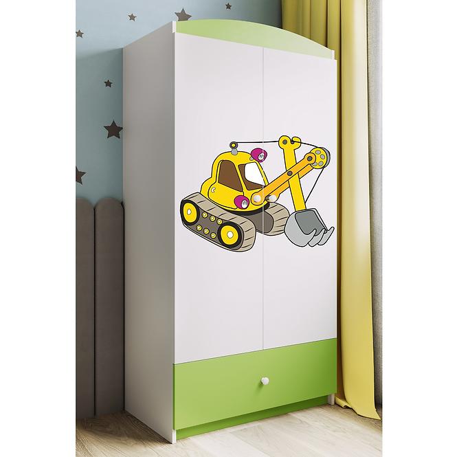 Schrank Babydreams grün - Bagger