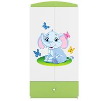 Schrank Babydreams grün - Elefant