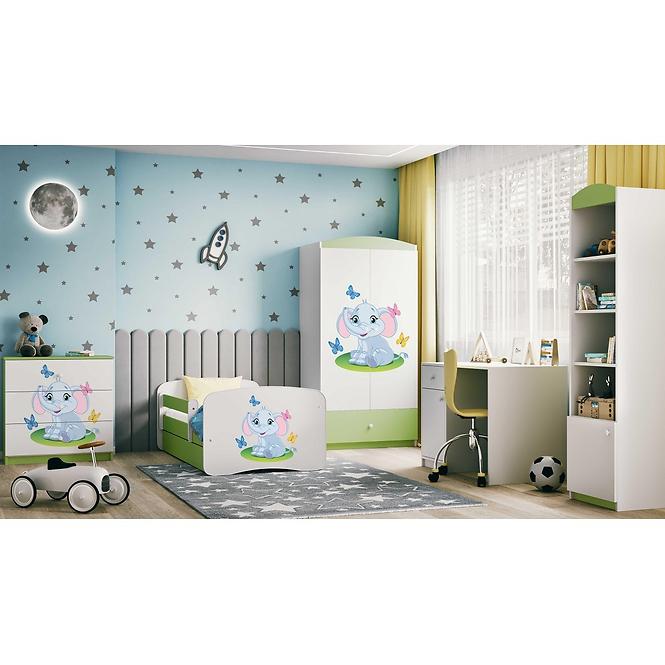 Schrank Babydreams grün - Elefant