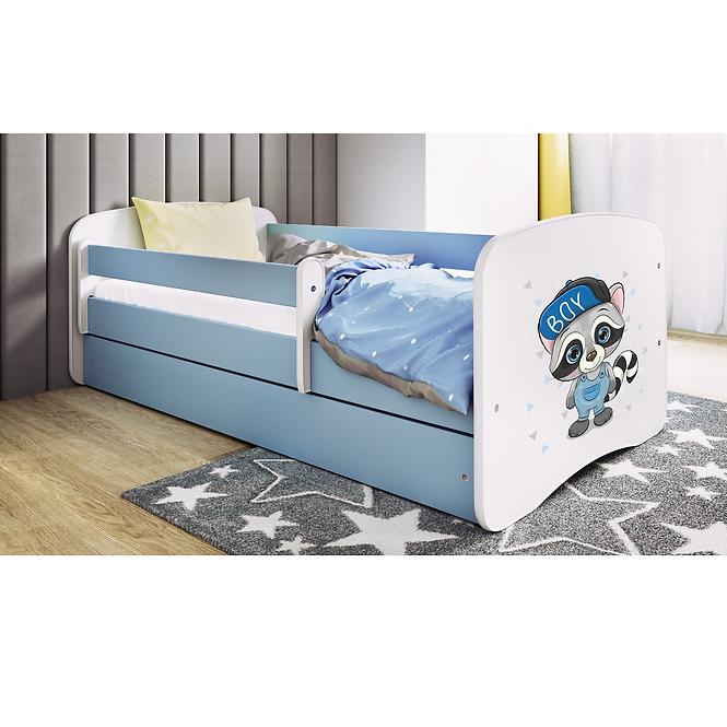 Kinderbett Babydreams blau 70x140 Waschbär