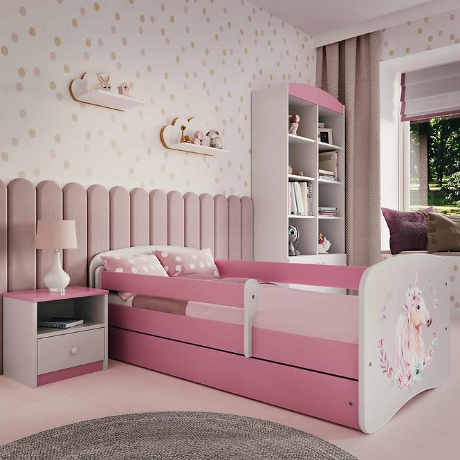 Kinderbett Babydreams rosa 70x140 Pferd