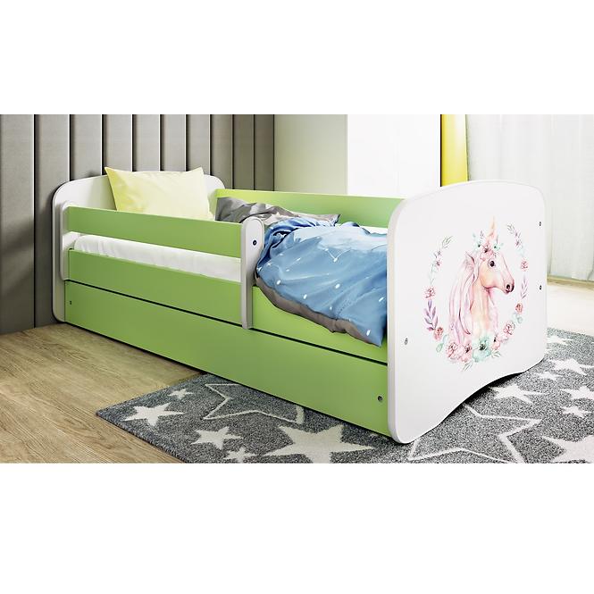 Kinderbett Babydreams grün 70x140 Pferd