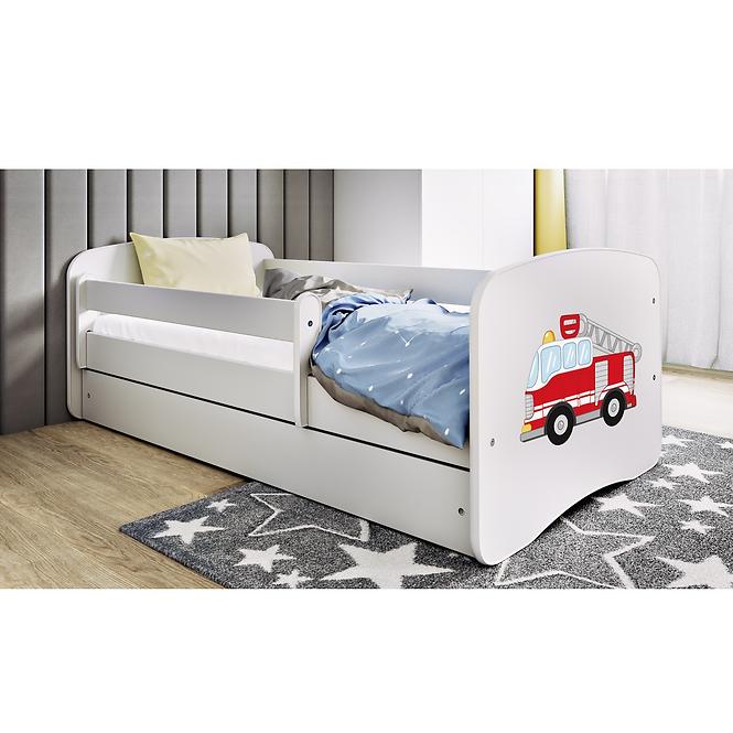 Kinderbett Babydreams weiß 70x140 Feuerwehrauto