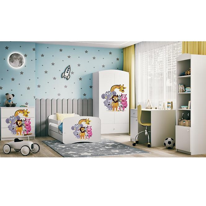 Kinderbett Babydreams weiß 70x140 Zoo