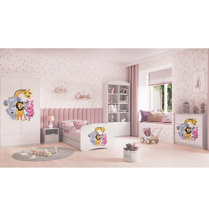 Kinderbett Babydreams weiß 70x140 Zoo