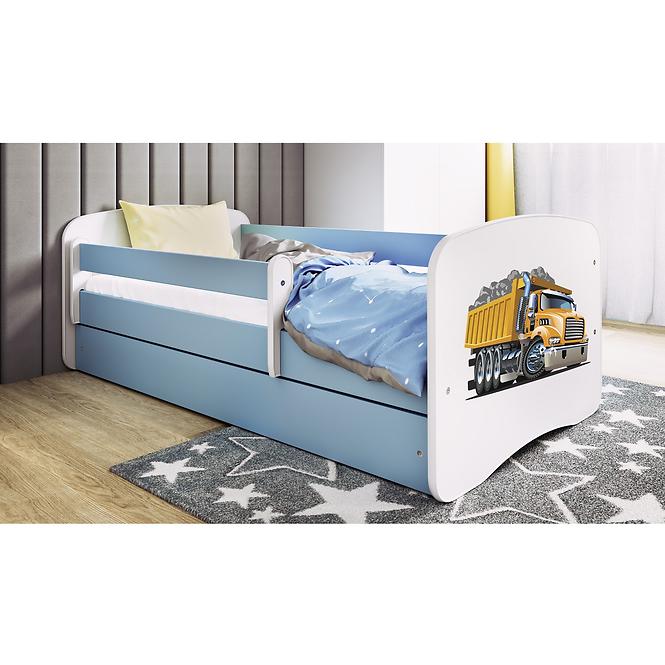 Kinderbett Babydreams blau 70x140 Lastwagen