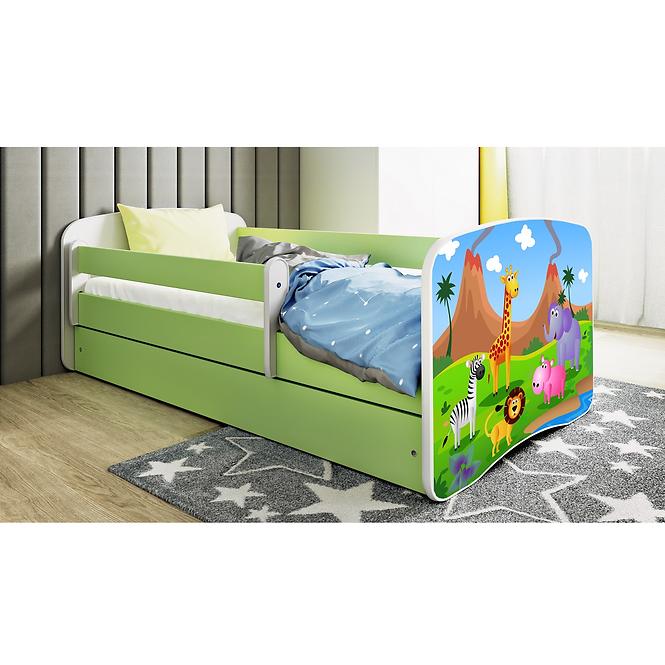 Kinderbett Babydreams grün 70x140 Safari