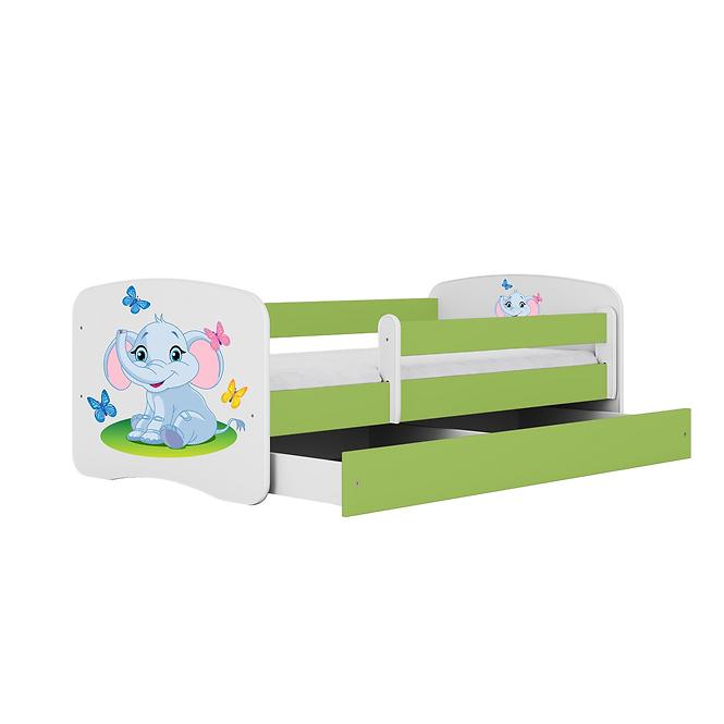 Kinderbett Babydreams grün 70x140 Elefant