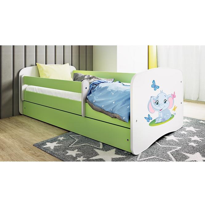 Kinderbett Babydreams grün 70x140 Elefant