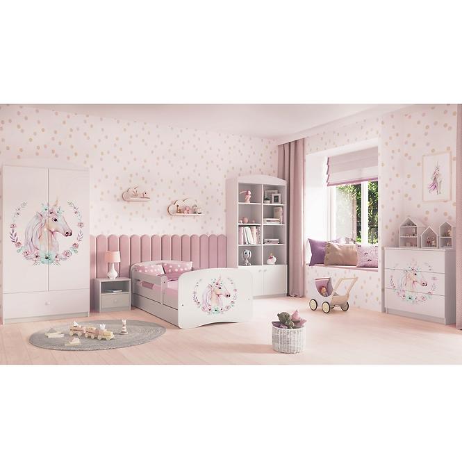 Kinderbett Babydreams weiß 80x160 Pferd