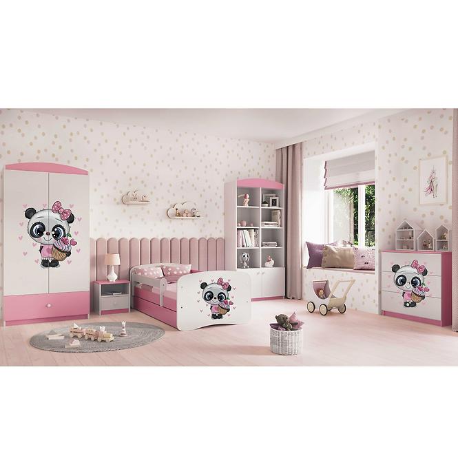 Kinderbett Babydreams rosa 80x160 Panda