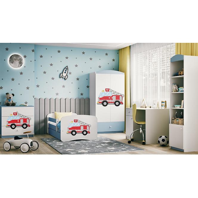 Kinderbett Babydreams blau 80x160 Feuerwehrauto