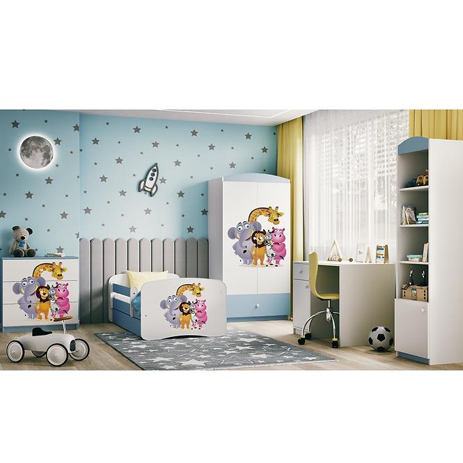 Kinderbett Babydreams blau 80x160 Zoo