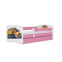 Kinderbett Babydreams rosa 80x160 Lastwagen