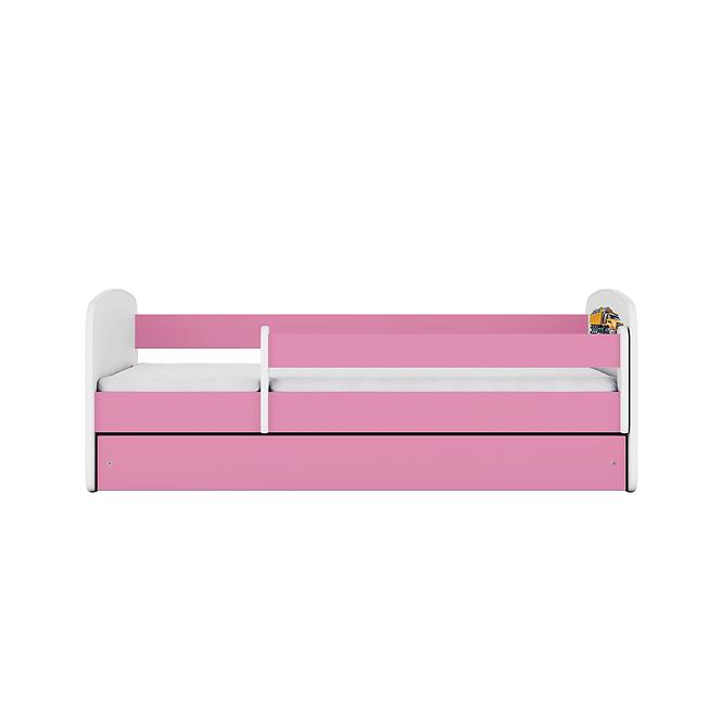 Kinderbett Babydreams rosa 80x160 Lastwagen