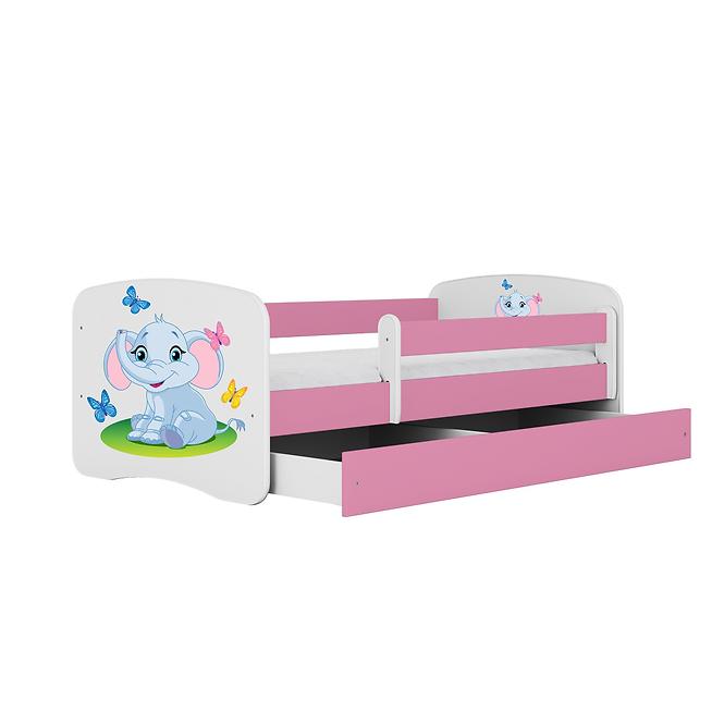 Kinderbett Babydreams rosa 80x160 Elefant