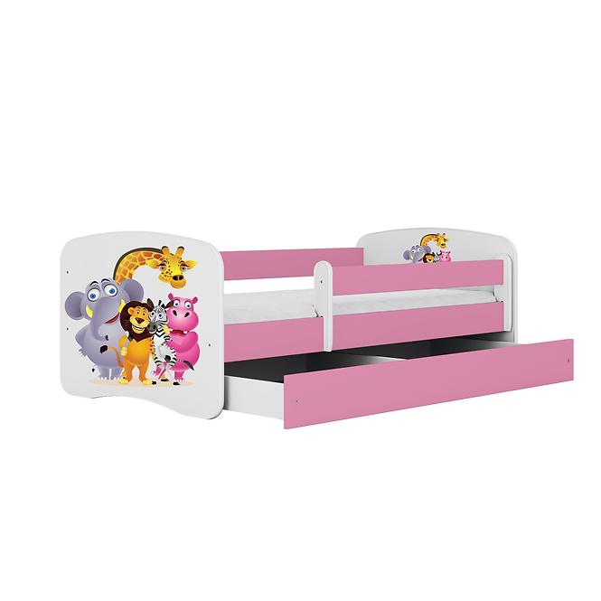 Kinderbett Babydreams rosa 80x160 Zoo