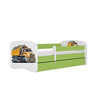 Kinderbett Babydreams grün 80x160 Lastwagen