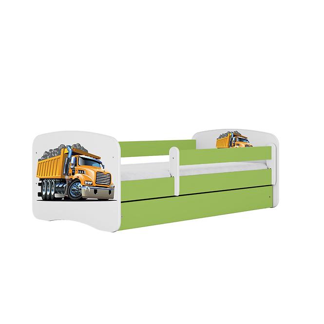 Kinderbett Babydreams grün 80x160 Lastwagen