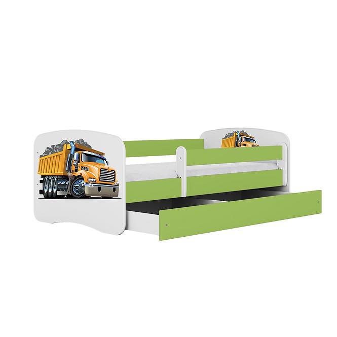 Kinderbett Babydreams grün 80x160 Lastwagen