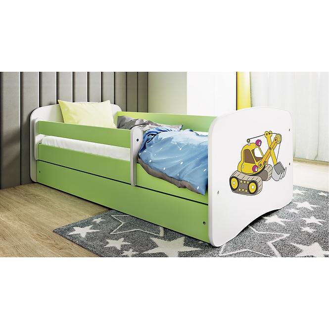 Kinderbett Babydreams grün 80x160 Bagger