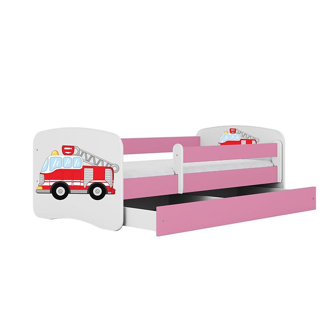 Kinderbett Babydreams rosa 80x180 Feuerwehrauto