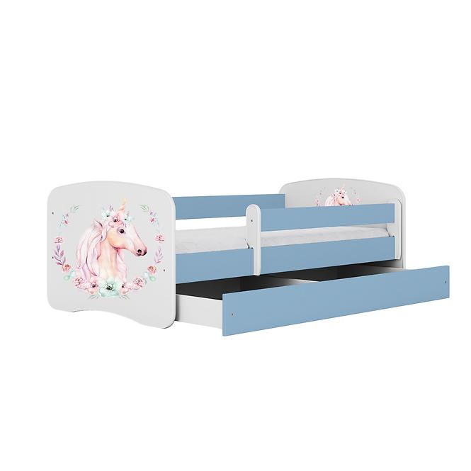 Kinderbett Babydreams+M blau 70x140 Pferd