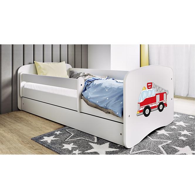 Kinderbett Babydreams+M weiß 70x140 Feuerwehrauto