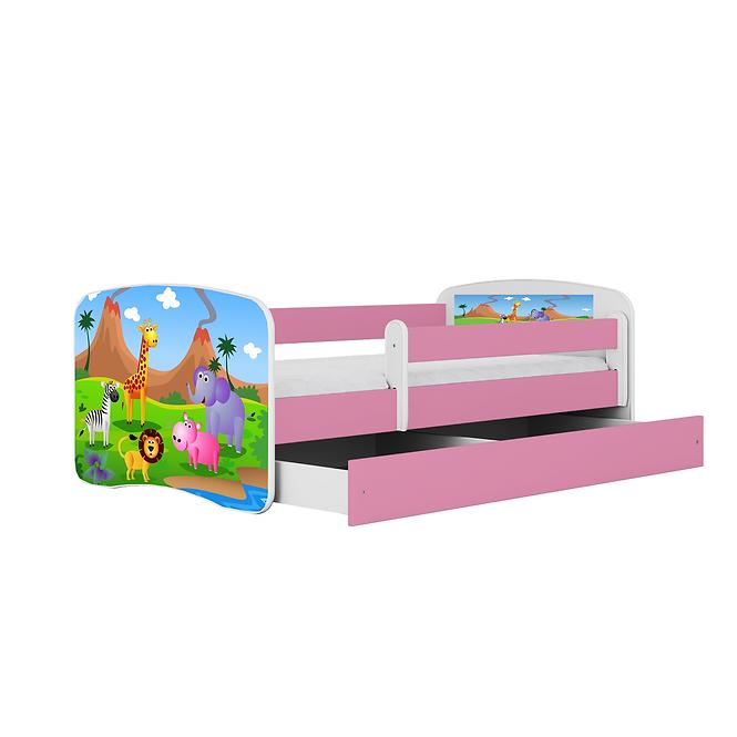 Kinderbett Babydreams+M rosa 80x180 Safari