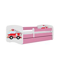 Kinderbett Babydreams+SZ rosa 80x180 Feuerwehrauto