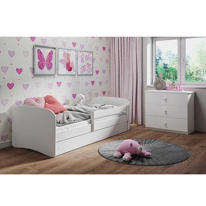 Kinderbett Babydreams+SZ+M weiß 80x180