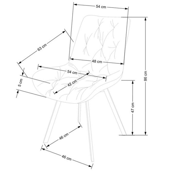 Stuhl W166 Grau