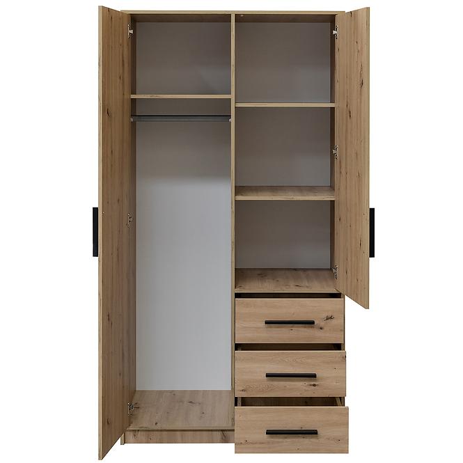 Schrank Kos D2 eiche artisan/spiegel