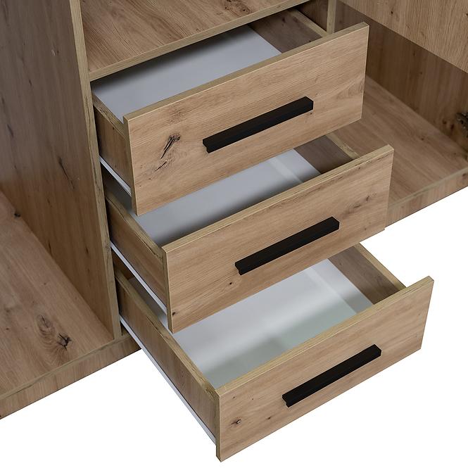 Schrank Kos D3 eiche artisan/spiegel