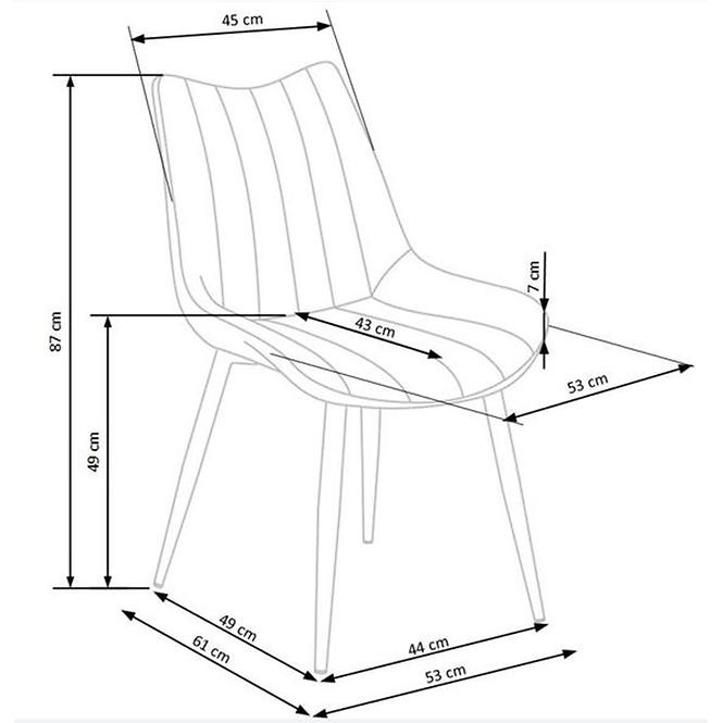 Stuhl W143 marineblaue