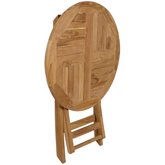 Runder Klapptisch aus Holz Dumai Teak Ø 70 cm