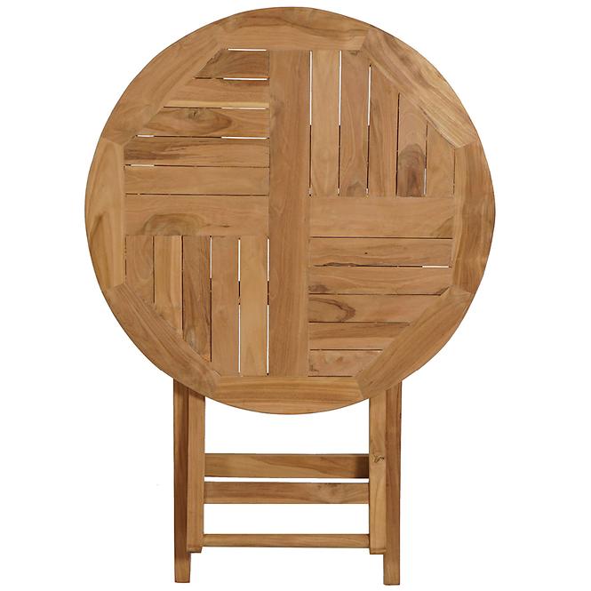 Runder Klapptisch aus Holz Dumai Teak Ø 70 cm