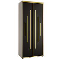 Schrank 45 Canaris 12 120 weiß/schwarz/gold