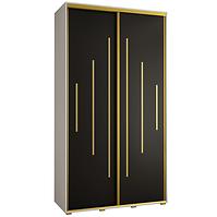 Schrank 45 Canaris 12 130 weiß/schwarz/gold