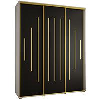 Schrank 45 Canaris 12 190 weiß/schwarz/gold