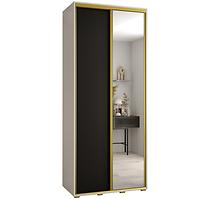 Schrank 45 Canaris 3 100 weiß/schwarz/gold