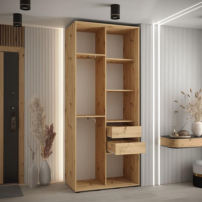 Schrank 45 Canaris 3 130 artisan/weiß/silver