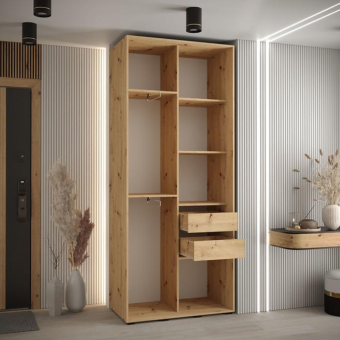 Schrank 45 Canaris 3 130 weiß/artisan/silver