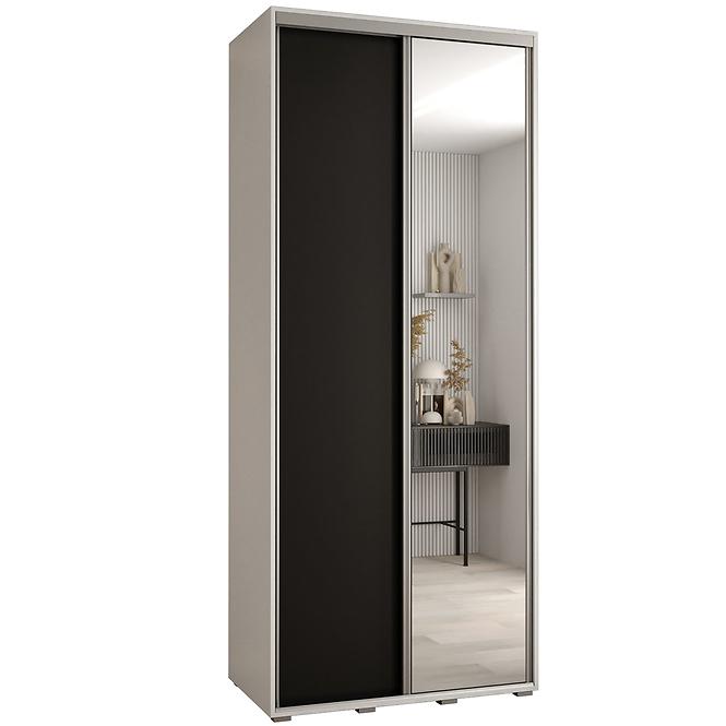 Schrank 45 Canaris 3 130 weiß/schwarz/silver